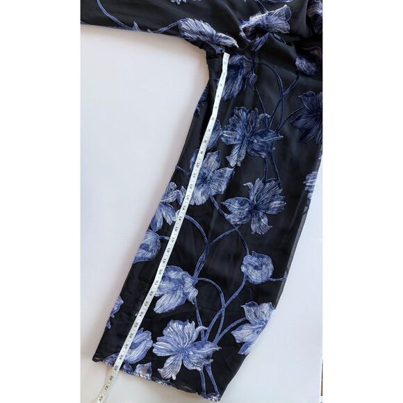 NWOT Anthropologie Hutch Venina Velvet Jumpsuit in Navy Two Tone Vining Buds S - Picture 11 of 11